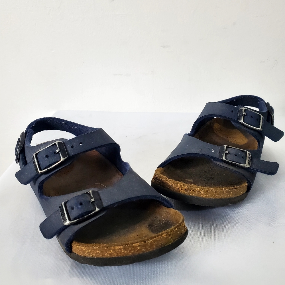 👡Birkenstock Roma Miano Unisex Kids Navy Blue Sandals Size 26eur